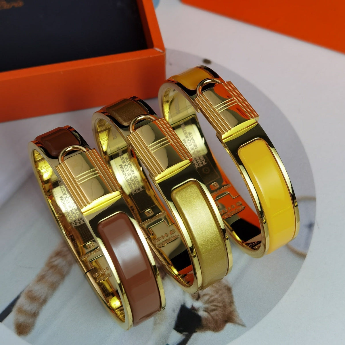 Hermes Clic Cadenas Yellow 18K Gold Bracelet