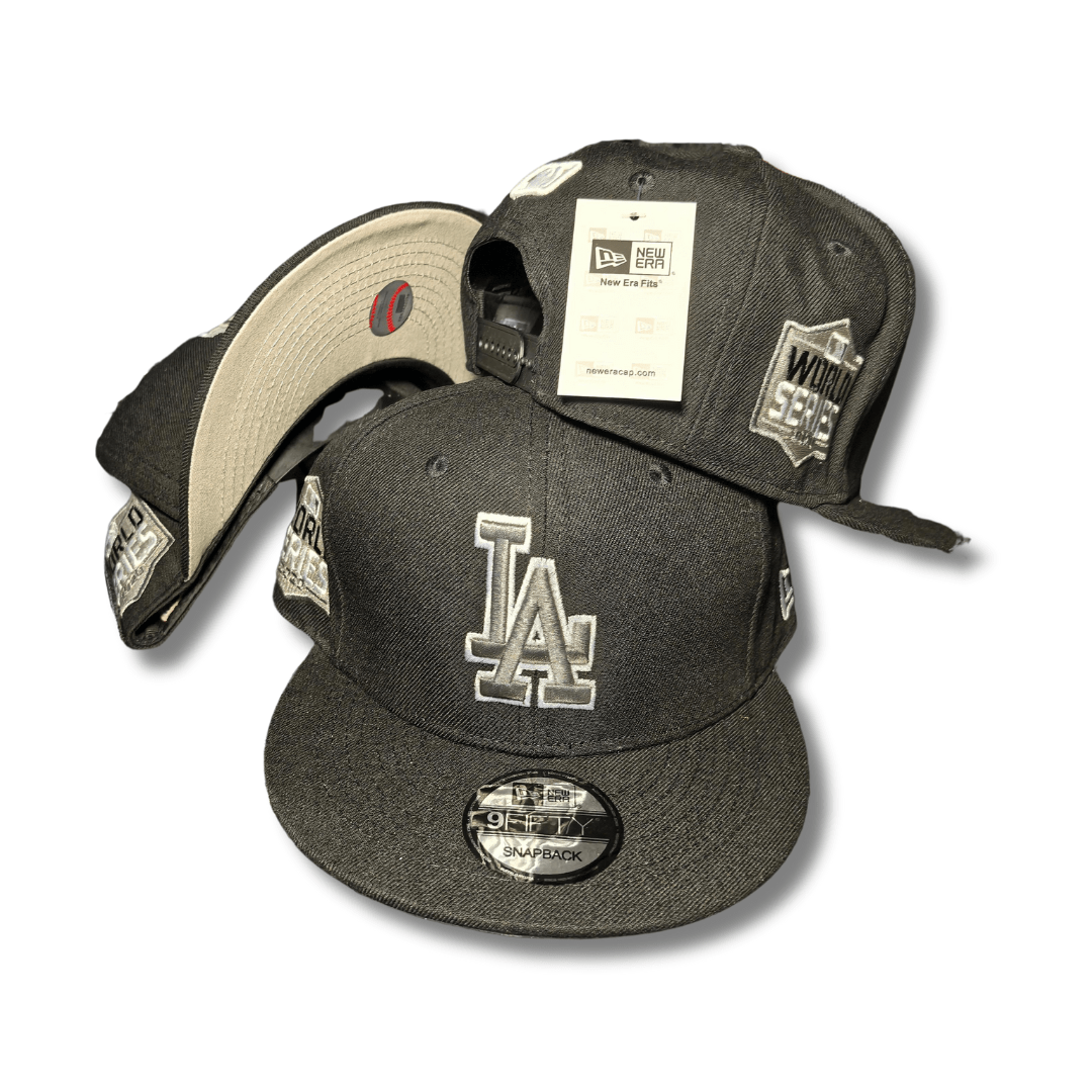Los Angeles Dodgers World Series Black and Gray Snapback Cap