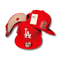 Los Angeles Dodgers Red with World Series Patch Snapback Cap