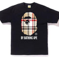 BAPE A Bathing Ape Check by Bathing Tee Black/Beige