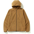 BAPE Fleece One Point Zip Hoodie Beige