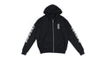 Chrome Hearts Vertical Logo Zip Up Hoodie Black/White
