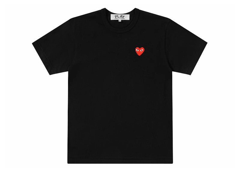 Comme des Garcons PLAY Play Red Emblem T-shirt Black