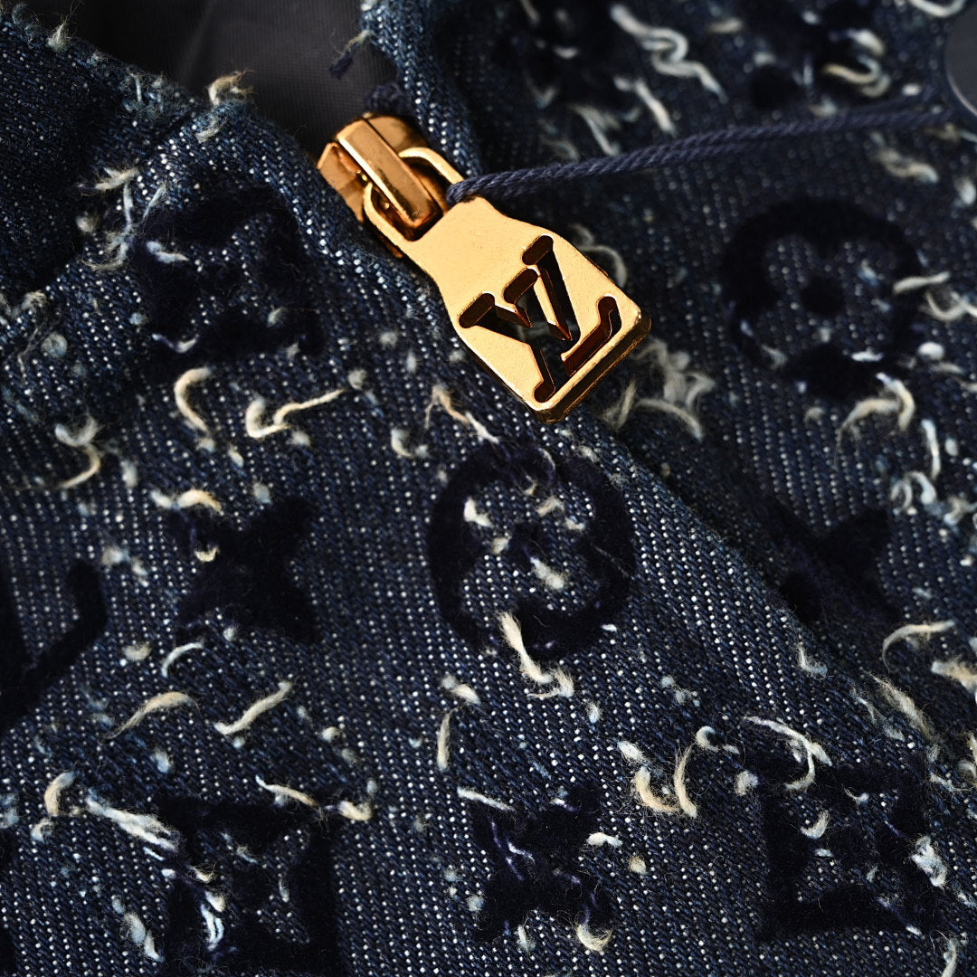 Louis Vuitton 25FW All-Over Flocked Jacquard Denim Jacket - product image 5