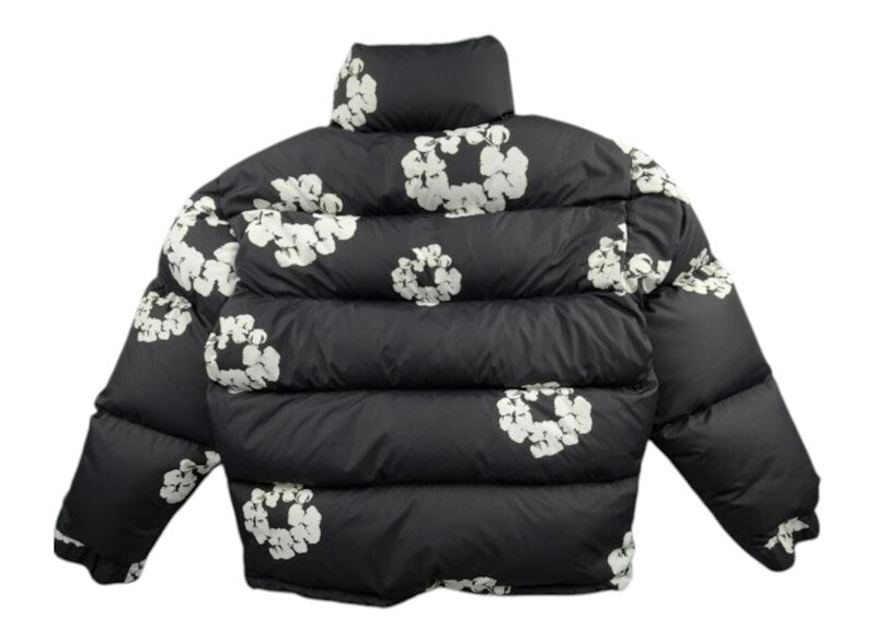 Denim Tears Cotton Wreath Puffer Jacket Black
