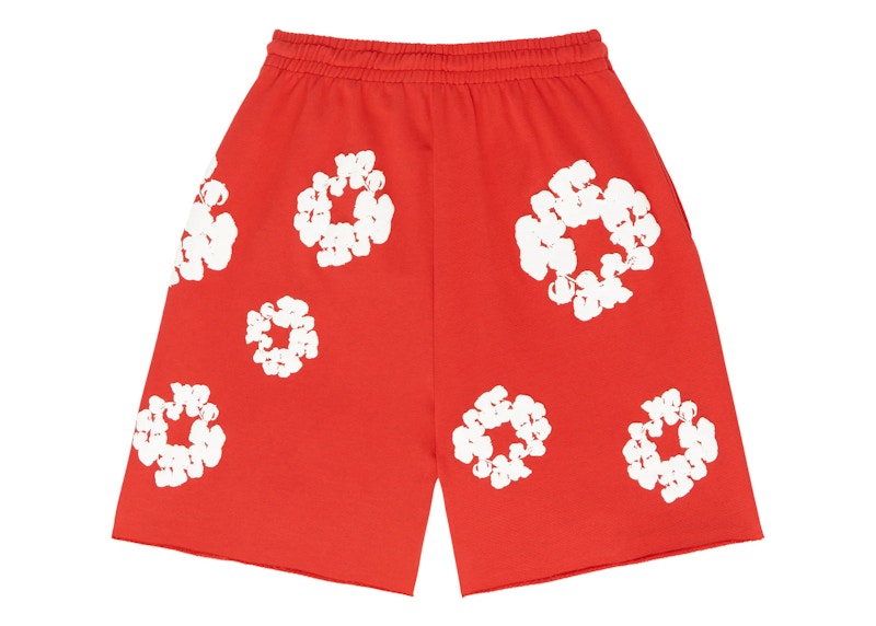 Denim Tears The Cotton Wreath Shorts Red