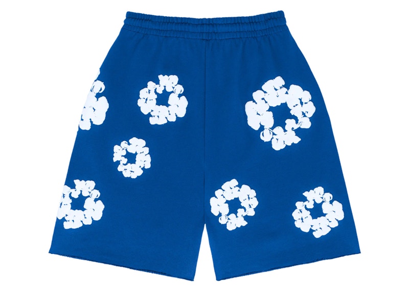 Denim Tears The Cotton Wreath Shorts Royal Blue