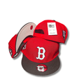 Boston Red Sox Red and Black Snapback Cap with Side Patches - Snapback