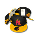 New York Yankees New Era 9FIFTY with Championship Patches Black and Yellow Snapback Cap