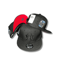 New York Yankees with Blackout Logo and Subway Series Commemorative Patch Black Snapback Cap