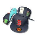 Boston Red Sox Navy New Era 59FIFTY All-Star Game Side Patches and Turquoise Underbill Cap