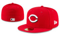 Cincinnati Reds Fitted Hat - Red with White and Black Logo