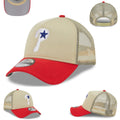 Philadelphia Phillies Retro Trucker Hat - Beige and Red with Mesh Back