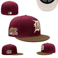 Detroit Tigers 1968 World Series Commemorative Hat with Brown Brim - Burgundy
