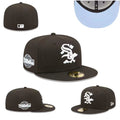 Chicago White Sox 2005 World Series Fitted Hat with Light Blue Underbrim - Black