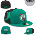 Boston Celtics NBA Snapback Cap with Embroidered Logo and Side Text - Green and Black
