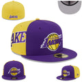 Los Angeles Lakers NBA Snapback Cap with Embroidered Logo and Side Text - Purple and Yellow