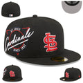 St. Louis Cardinals Since 1892 Snapback Cap with Embroidered Details - Black