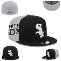 Chicago White Sox 59FIFTY Split Design Hat - Black and Gray with Bold Logo