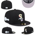 Chicago White Sox Fitted MLB Hat with 2005 World Series Patch and Iridescent Logo - Black