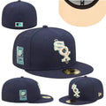 Chicago White Sox Fitted MLB Hat with 1933 All-Star Game Patch and Aqua Accents - Navy Blue