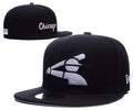 Chicago White Sox Fitted MLB Hat with Retro Batter Logo - Black