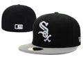 Chicago White Sox Fitted MLB Hat with Gray Brim - Black