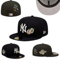 New York Yankees "For the Culture" Black Fitted Cap with Peach Embroidery