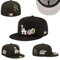 Los Angeles Dodgers "Do It for the Culture" Black Fitted Cap with Peach Embroidery