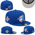 Toronto Blue Jays Royal Blue Fitted Hat with World Series Patch and "Love & Hustle" Design