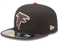 Atlanta Falcons NFL Fitted Hat with Team Logo - Black