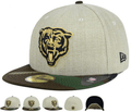 Chicago Bears Fitted Hat with Gold Logo and Camouflage Brim - Khaki and Camo