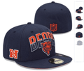 Chicago Bears NFL Fitted Hat - Navy Blue