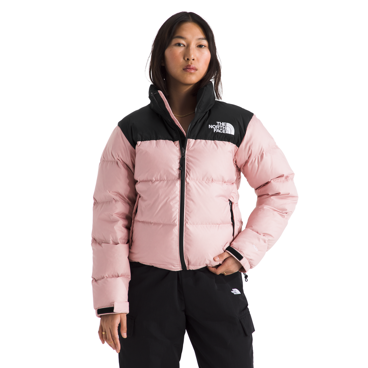 The North Face Women's 1996 Retro Nuptse Jacket in Metal Pink/TNF Black