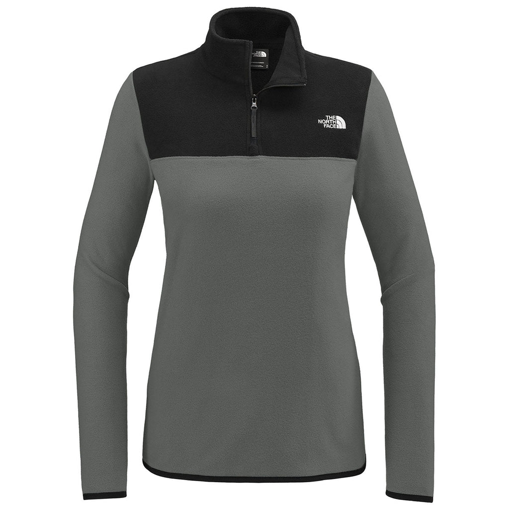 The North Face Women's Asphalt Grey/TNF Black Glacier 1/4-Zip Fleece