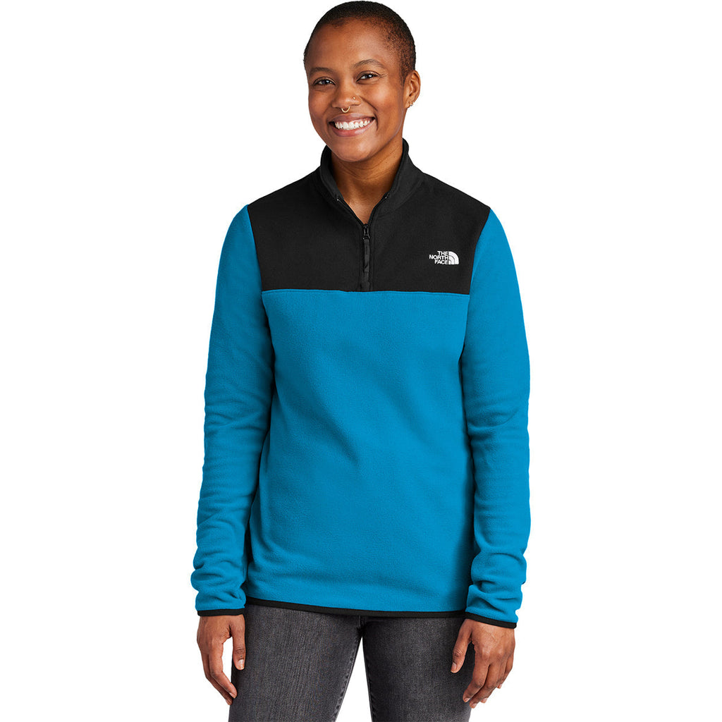 The North Face Women's Hero Blue/TNF Black Glacier 1/4-Zip Fleece