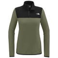 The North Face Women's New Taupe Green/TNF Black Glacier 1/4-Zip Fleece