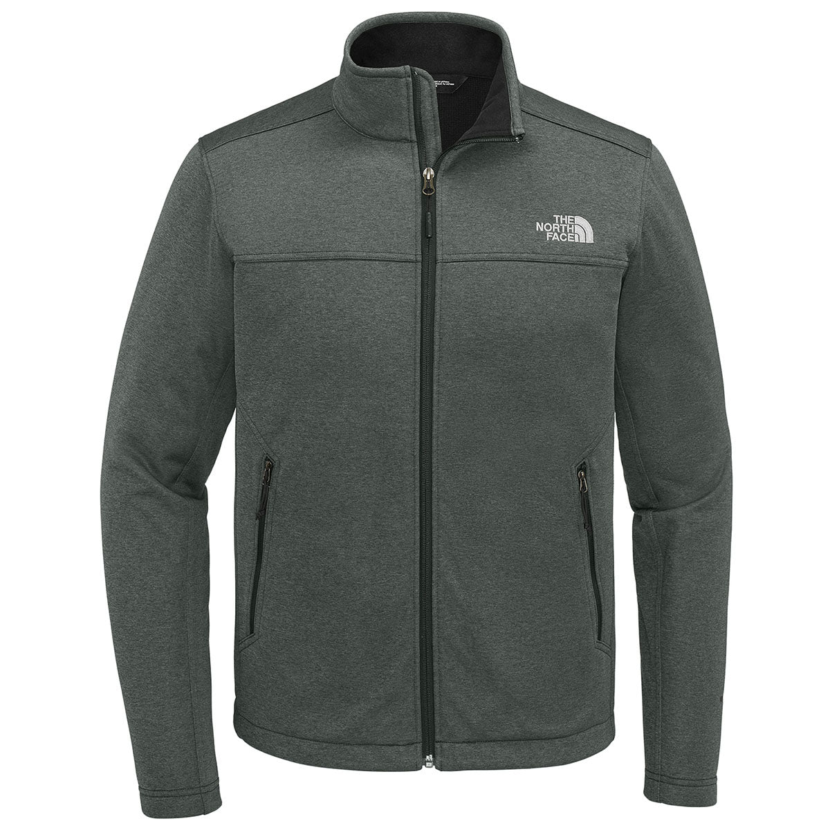 The North Face Men's TNF Dark Grey Heather Chest Logo Ridgewall Softshell Jacket
