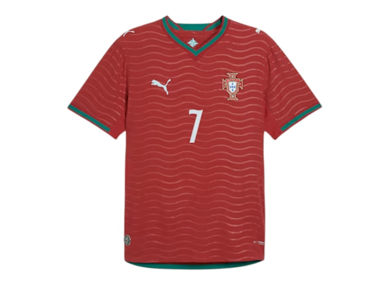 Puma Portugal 2026 Home Player Authentic Jersey Club Red/Green Lagoon