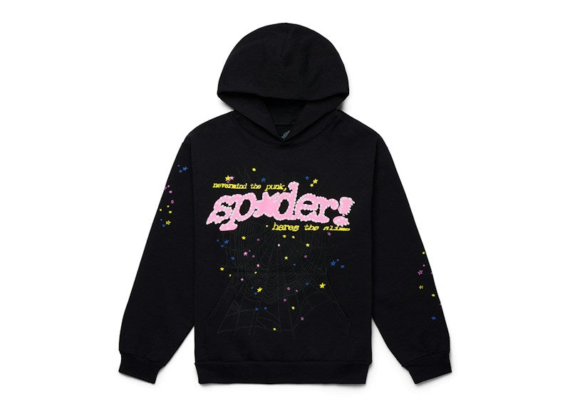 Sp5der P*NK V2 Hoodie Black