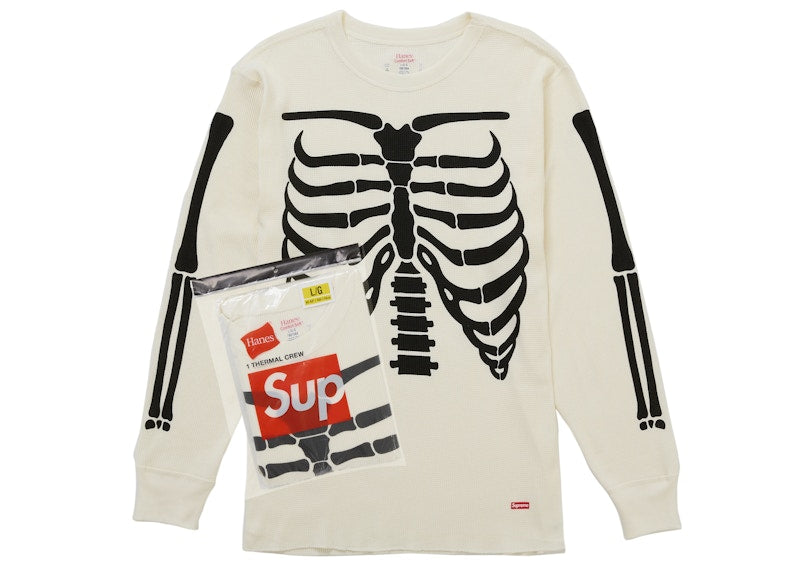 Supreme Hanes Bones Thermal Crew FW25 (1 Pack) White