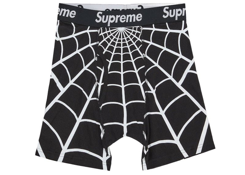 Supreme Hanes Spider-Man Boxer Briefs (2 Pack) Black