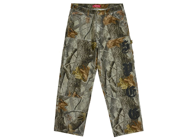 Supreme Leather Applique Double Knee Painter Pant Realtree Hardwoods Camo