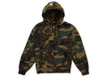 Supreme Patches Zip Up Hooded Sweatshirt Woodland Camo