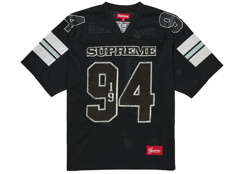 Supreme Sequin Football Jersey Black