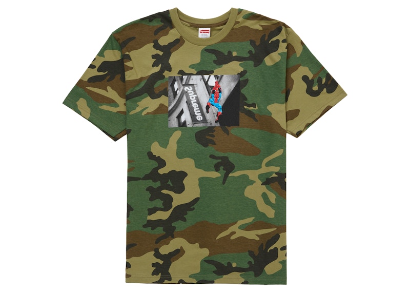 Supreme Spider-Man Tee Woodland Camo