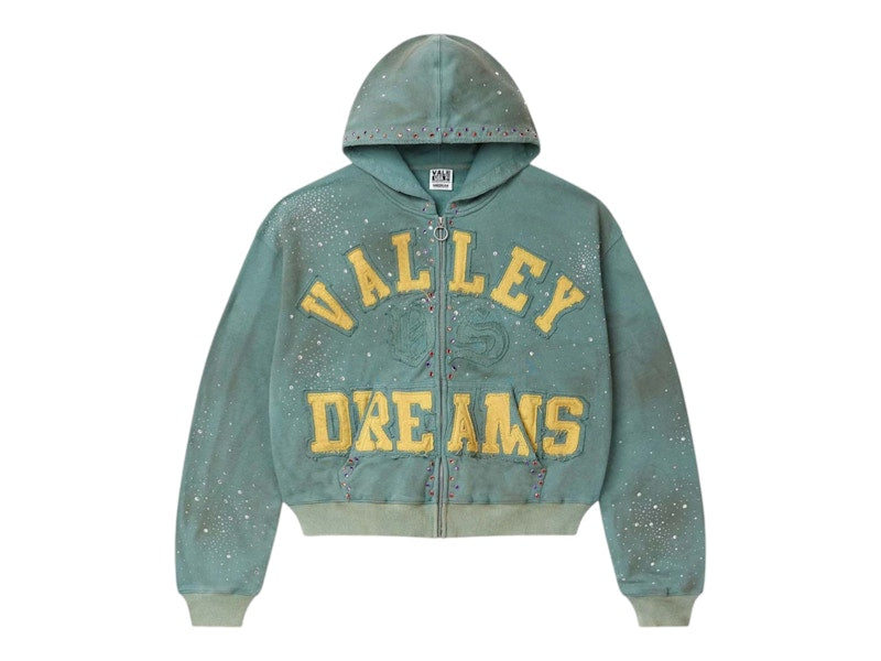 Vale Forever Bank Zip Up Hoodie Dark Mint