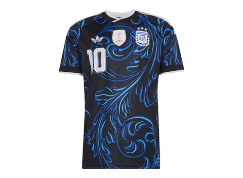 adidas Argentina 26 Away Messi Jersey Black/Lucid Blue/Blue Burst