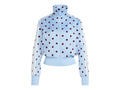 adidas Women's Satin Polka Dots TT Track Jacket Clear Sky