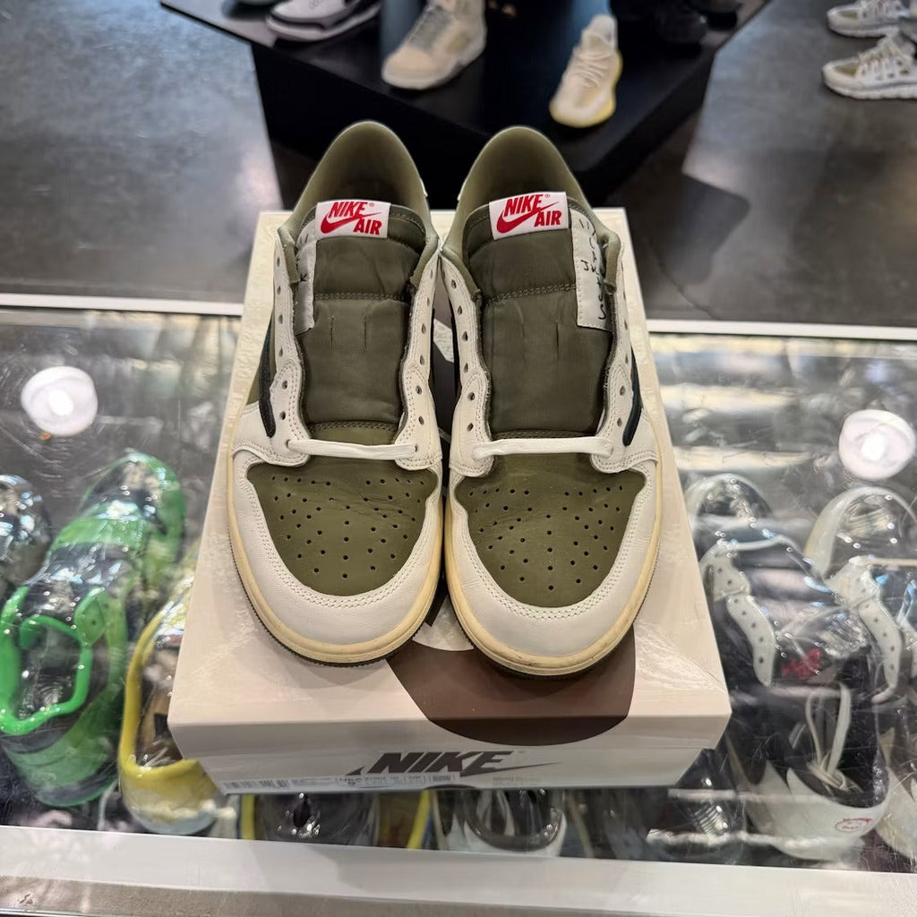 Used - Air Jordan 1 Retro Low OG SP Travis Scott Medium Olive - US M 9.5 - detail 2